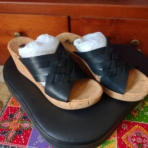 Noelle Weave Wedge Mule Korks Sz 6M